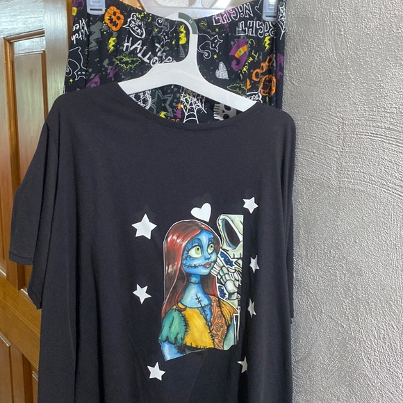 Jack & Sally🎃2X🕸🕷pant 4X tee & 925❤️studs💀Cap🧡 - Picture 5 of 16